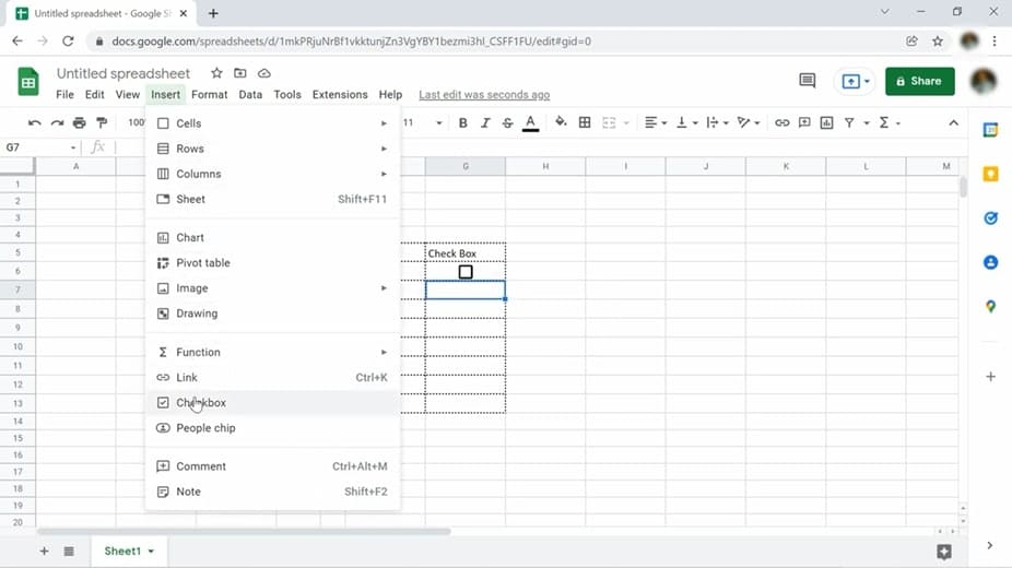 A screenshot of a spreadsheet in google docs.