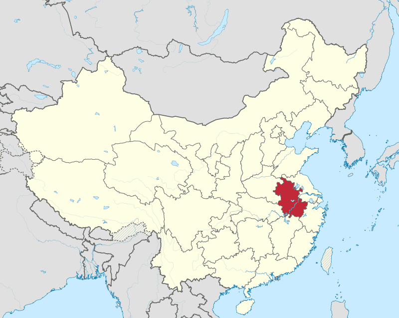 A map showing the location of china.