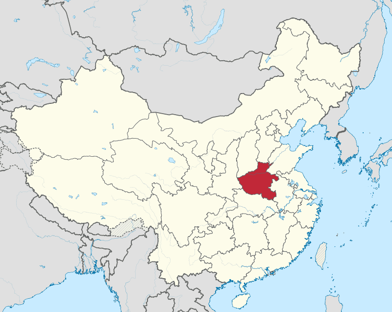 A map showing the location of china.