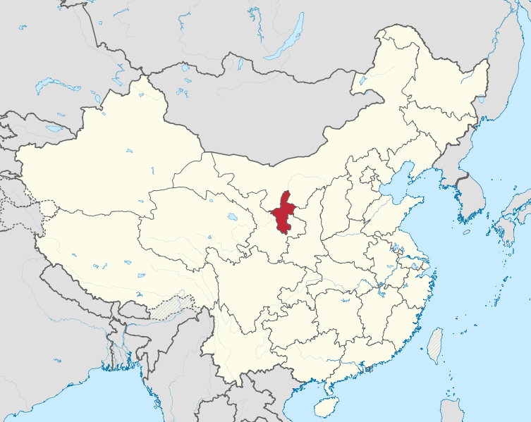 A map showing the location of china.