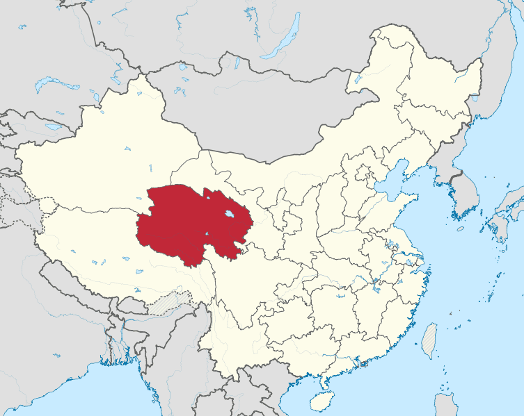 A map showing the location of xinjiang in china.
