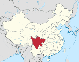 A map showing the location of china.