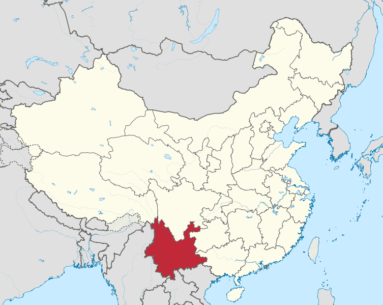 A map showing the location of chinese provinces.
